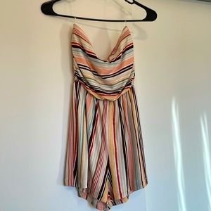 Striped romper shorts